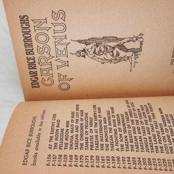 Edgar Rice Burroughs: Carson Of Venus, 1960s Ace Science Fiction Collection Pb - Picture 9 of 17